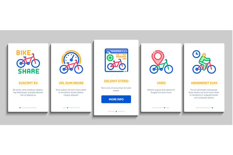 bike-sharing-business-onboarding-elements-icons-set-vector