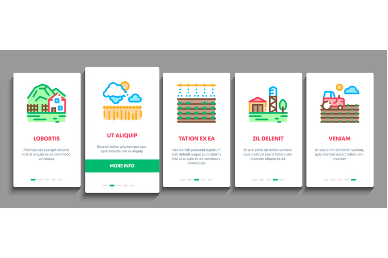 farming-landscape-onboarding-elements-icons-set-vector