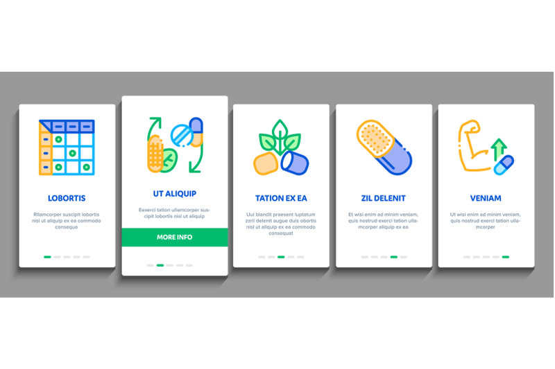 supplements-onboarding-elements-icons-set-vector