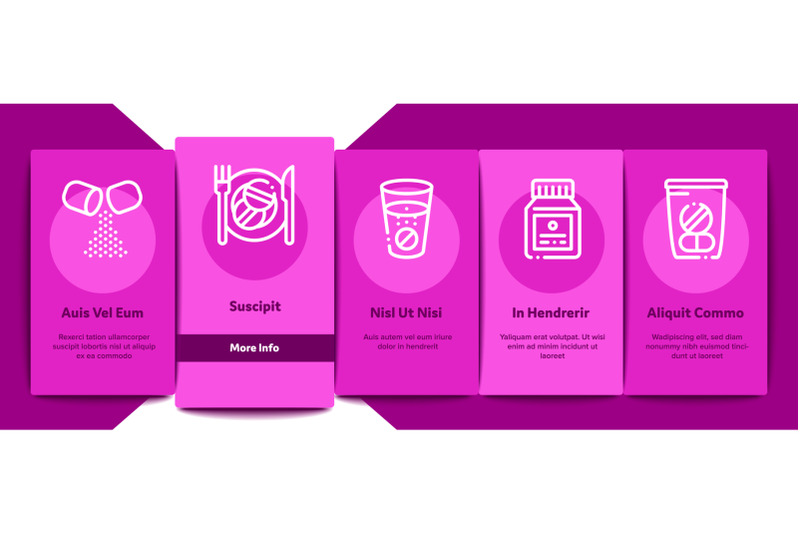 supplements-onboarding-elements-icons-set-vector