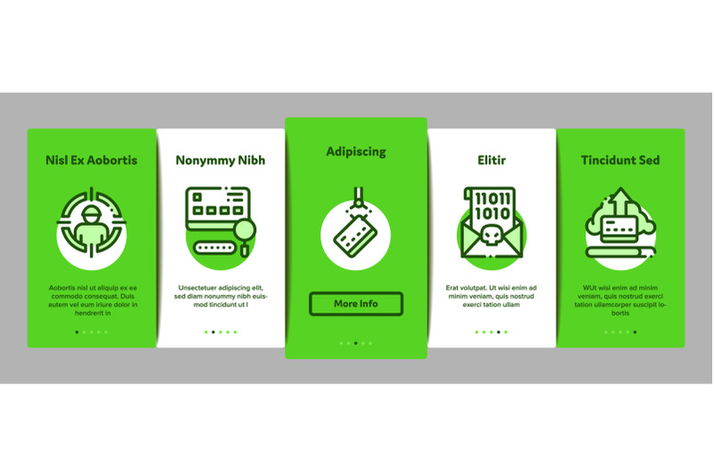 carder-hacker-onboarding-elements-icons-set-vector