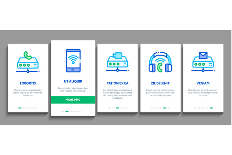 voip-calling-system-onboarding-icons-set-vector