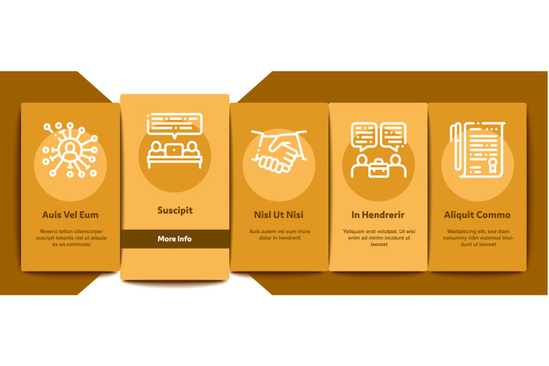 contract-onboarding-elements-icons-set-vector