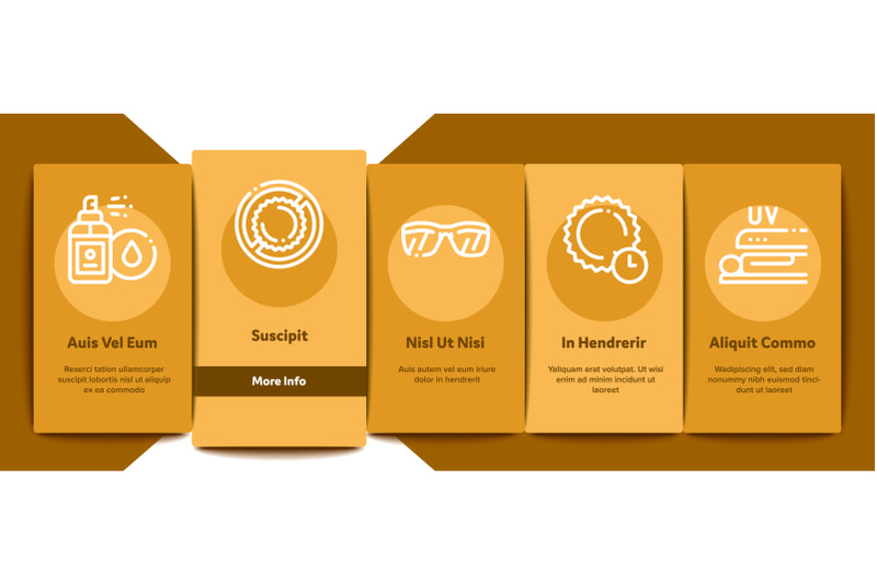 sunscreen-onboarding-elements-icons-set-vector