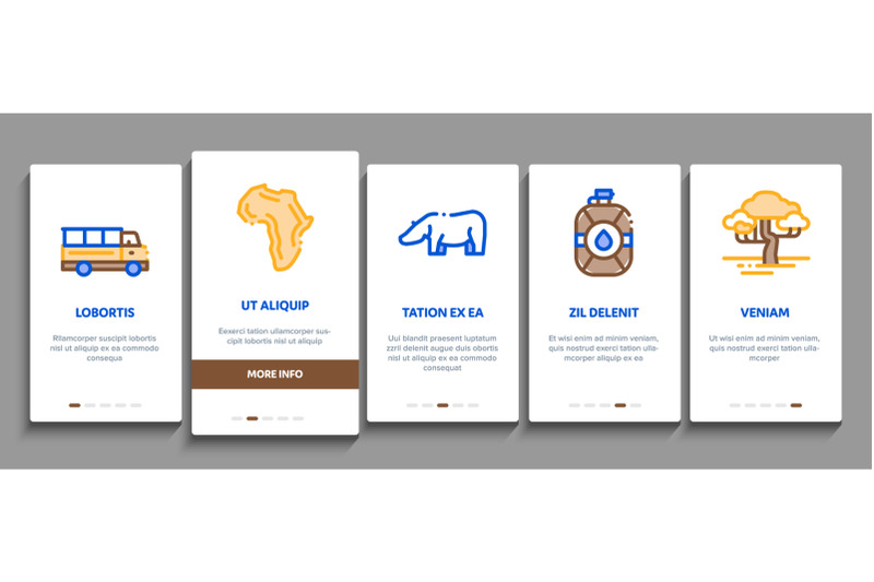 safari-travel-onboarding-elements-icons-set-vector