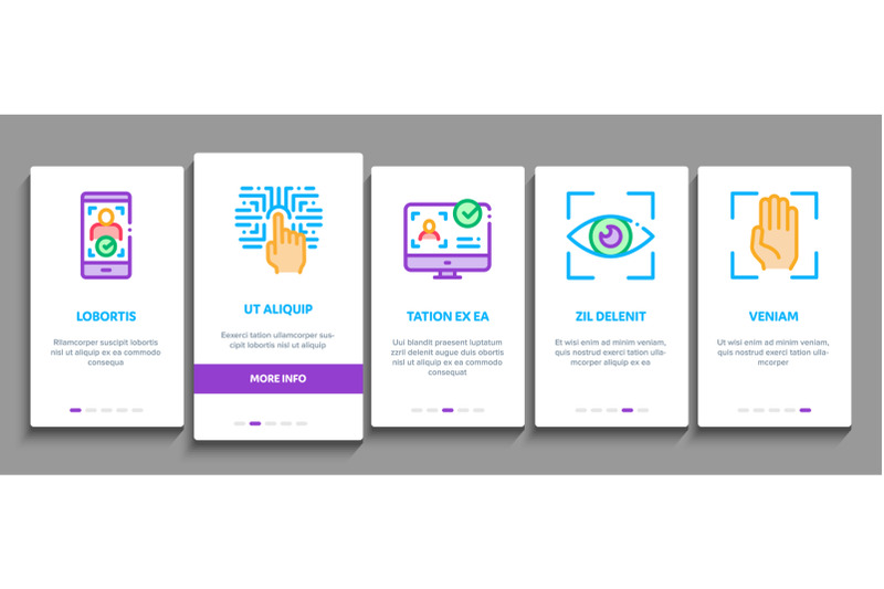 recognition-onboarding-elements-icons-set-vector