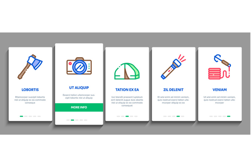 adventure-onboarding-elements-icons-set-vector