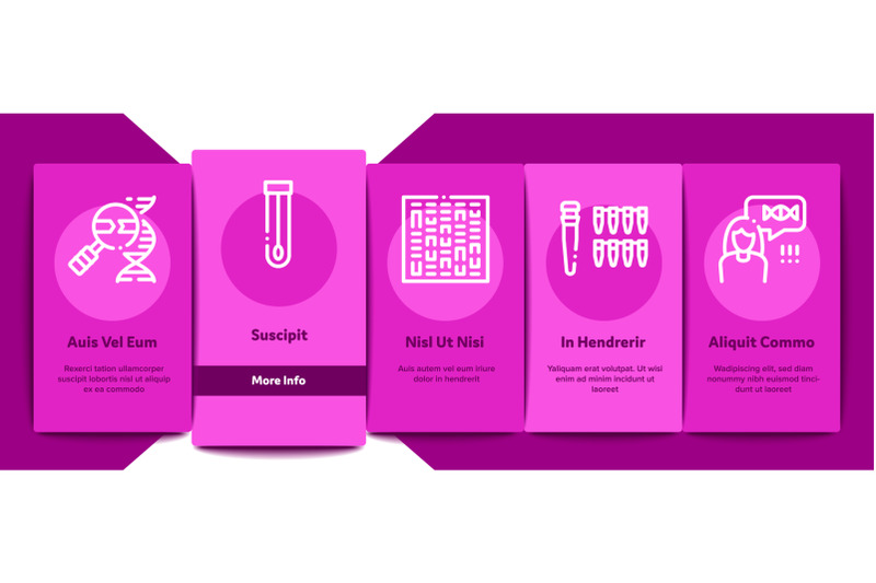 paternity-test-dna-onboarding-elements-icons-set-vector