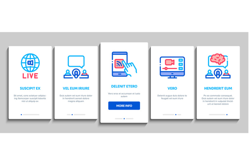 podcast-and-radio-onboarding-elements-icons-set-vector