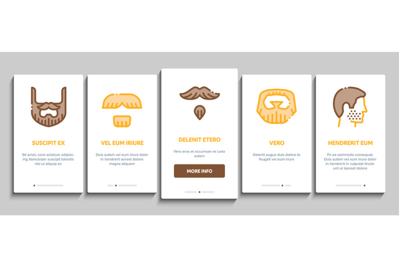 beard-and-mustache-onboarding-elements-icons-set-vector