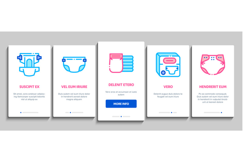 diaper-for-newborn-onboarding-elements-icons-set-vector