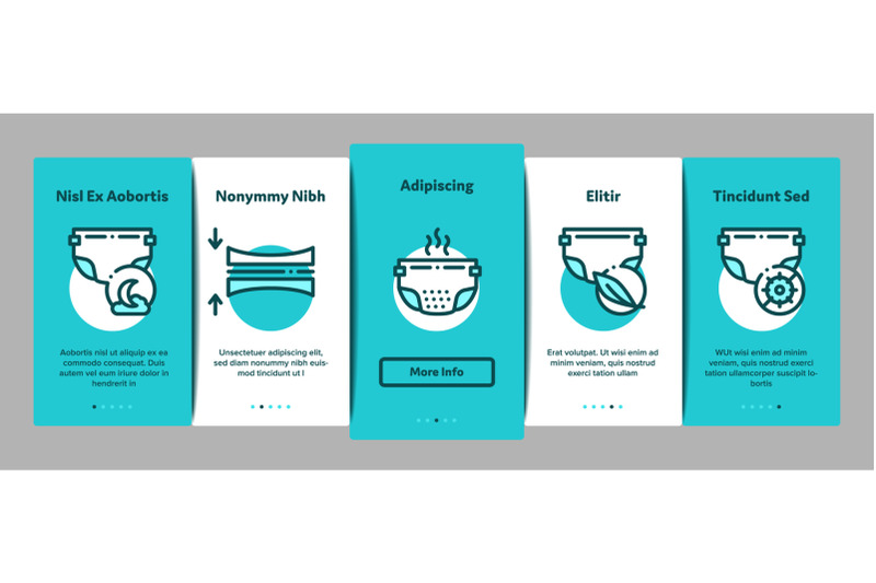 diaper-for-newborn-onboarding-elements-icons-set-vector