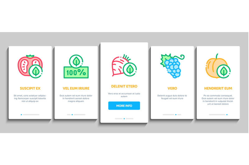 organic-eco-foods-onboarding-elements-icons-set-vector