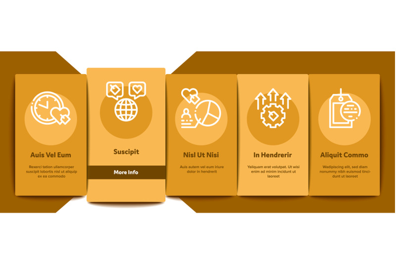 ambassador-onboarding-elements-icons-set-vector