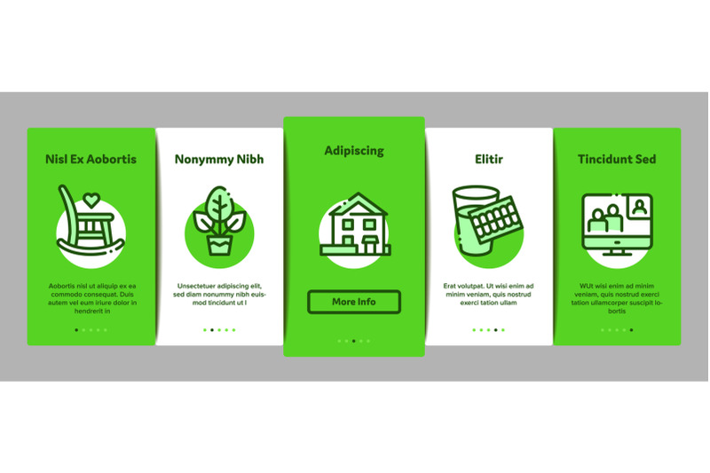 elder-people-pensioner-onboarding-elements-icons-set-vector