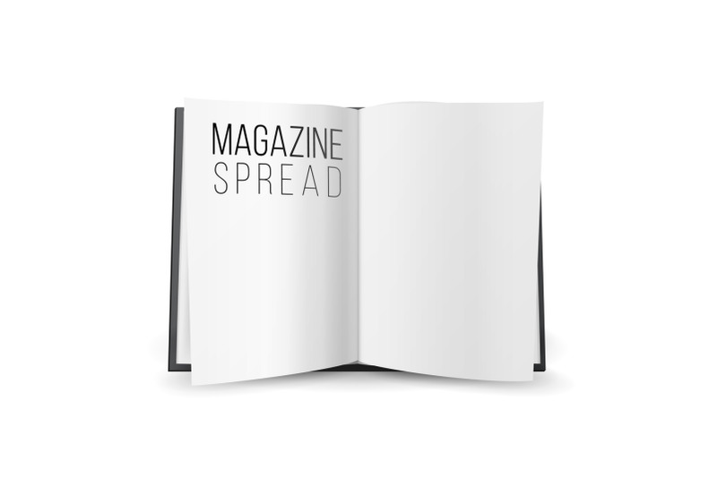 open-magazine-spread-blank-vector