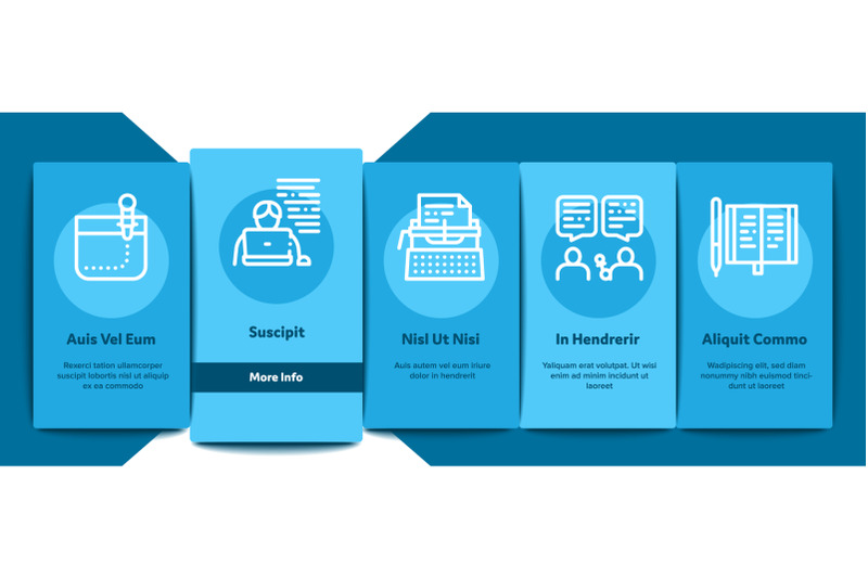 journalist-reporter-onboarding-elements-icons-set-vector