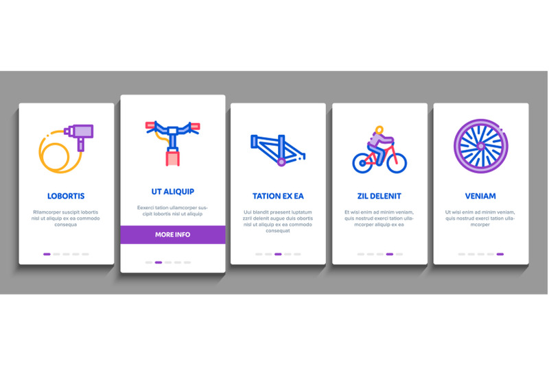 bicycle-bike-details-onboarding-elements-icons-set-vector