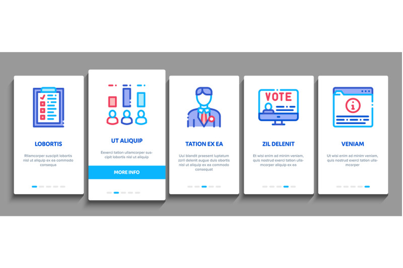 voting-and-election-onboarding-set-vector