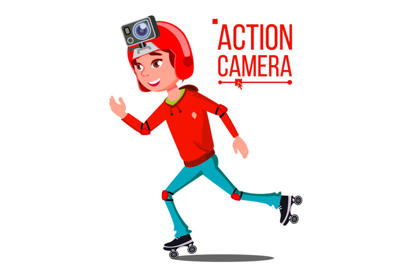 child-girl-with-action-camera-vector-teenager-red-helmet-shooting-process-active-type-of-rest-recording-video-isolated-cartoon-illustration