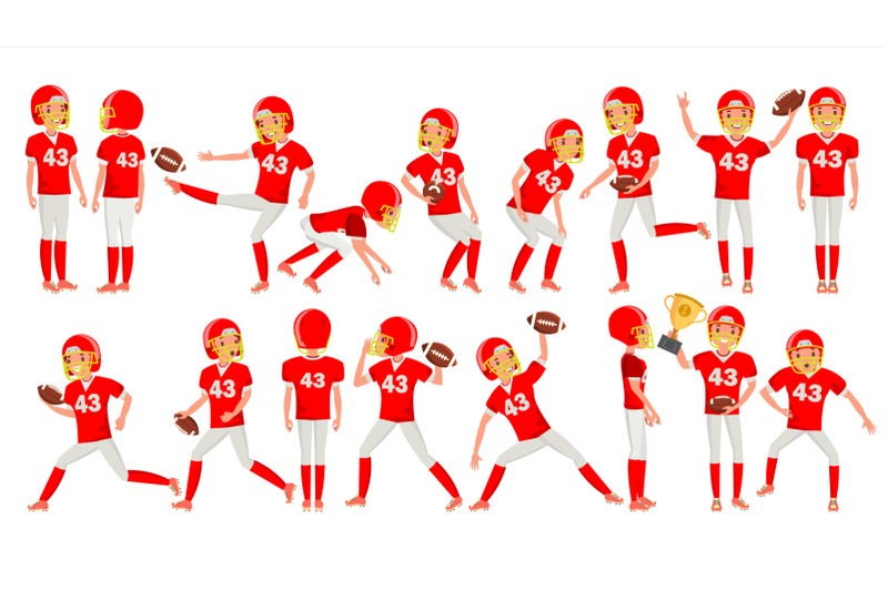 american-football-young-man-player-vector-red-white-uniform-stadium-football-game-man-flat-athlete-cartoon-illustration