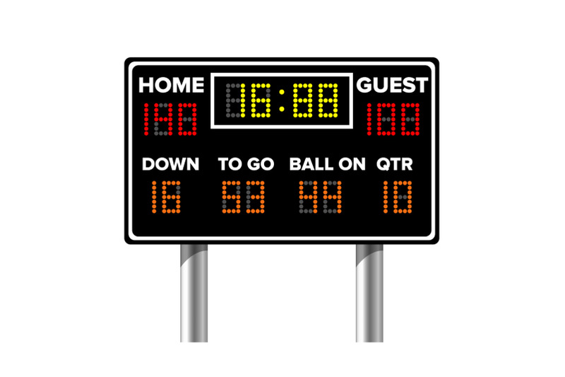 american-football-scoreboard-sport-game-score-digital-led-dots-vector-illustration