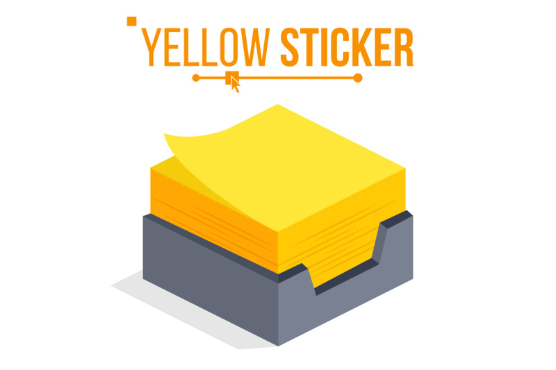 yellow-sticker-vector-office-stickers-for-notes-isometric-paper-note-isolated-illustration