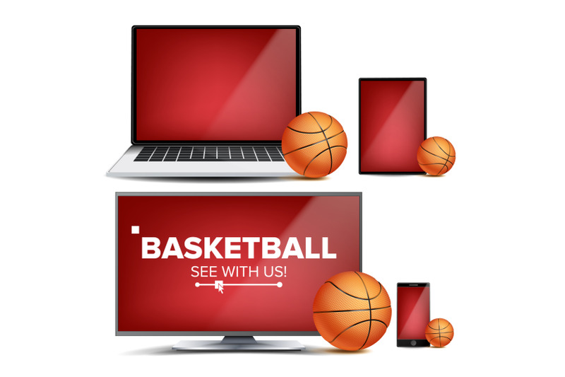 basketball-application-vector-field-basketball-ball-online-stream-bookmaker-sport-game-app-banner-design-element-live-match-monitor-laptop-tablet-mobile-smart-phone-realistic-illustration