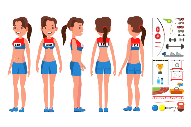 athletics-player-female-vector-competition-concept-energetic-people-high-jump-doing-different-track-athlete-isolated-flat-cartoon-character-illustration