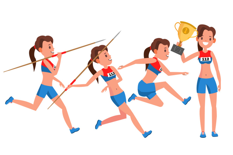 athletics-young-woman-player-vector-sport-concept-jogging-race-sportswear-individual-sport-girl-athlete-flat-cartoon-illustration