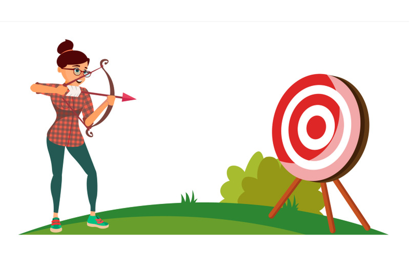 attainment-winner-concept-vector-business-woman-shooting-from-a-bow-in-a-target-objective-attainment-achievement-success-leadership-flat-cartoon-illustration