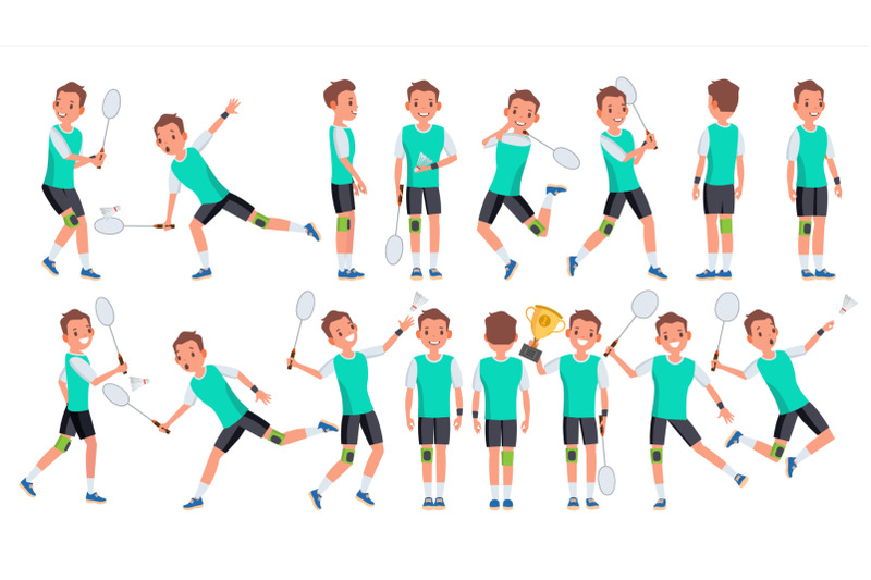 badminton-player-male-vector-summer-activity-championship-training-isolated-flat-cartoon-character-illustration