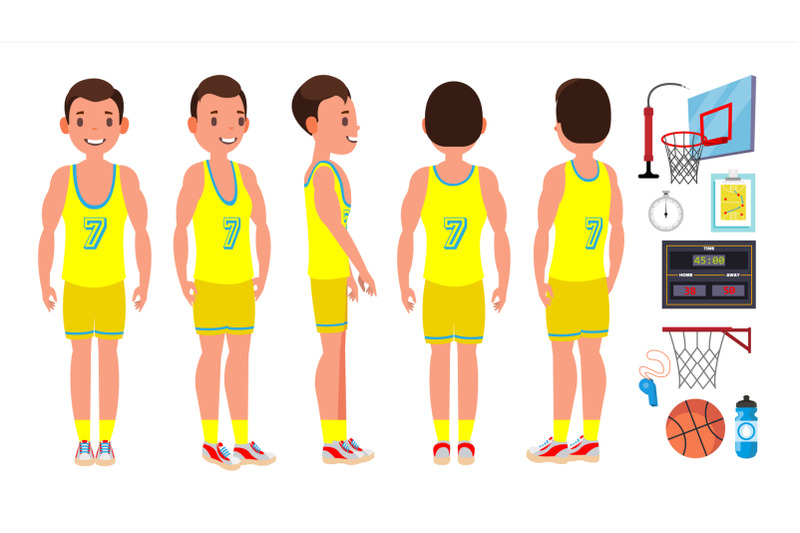 basketball-player-male-vector-different-position-healthy-lifestyle-isolated-flat-cartoon-character-illustration