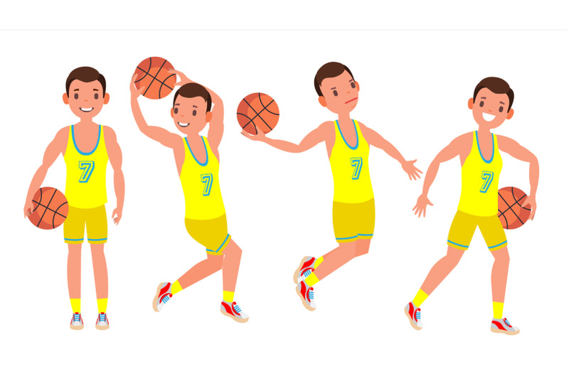 classic-basketball-player-man-vector-sports-concept-different-poses-sport-game-competition-flat-cartoon-illustration