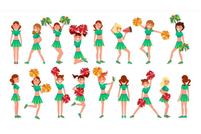 high-school-profession-cheerleading-teams-vector-in-action-fans-girls-dancing-with-pompoms-jumping-and-dancing-together-cartoon-character-illustration