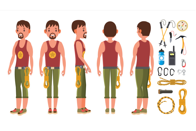 rock-climber-male-set-vector-rock-climbing-sport-climbing-a-mountain-with-a-rope-extreme-hobby-isolated-flat-cartoon-character-illustration