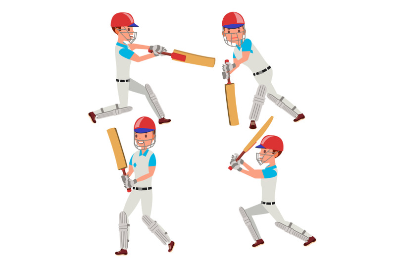 cricket-player-vector-wearing-sport-uniform-clothes-different-poses-cartoon-character-illustration