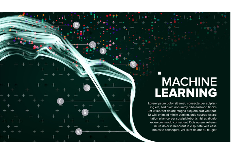 machine-learning-background-vector-analytics-cloud-machine-information-technologies-software-illustration