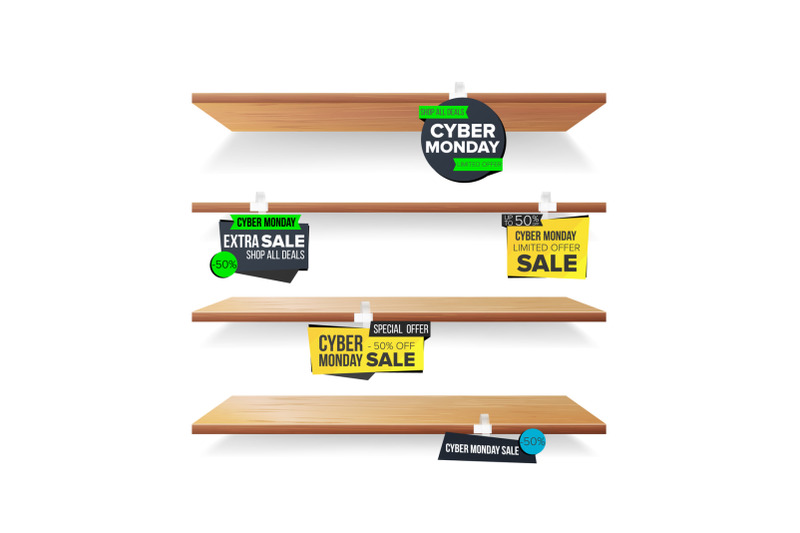 empty-shelves-cyber-monday-sale-advertising-wobblers-vector-retail-concept-big-sale-banner-cyber-monday-discount-sticker-sale-banners-isolated-illustration