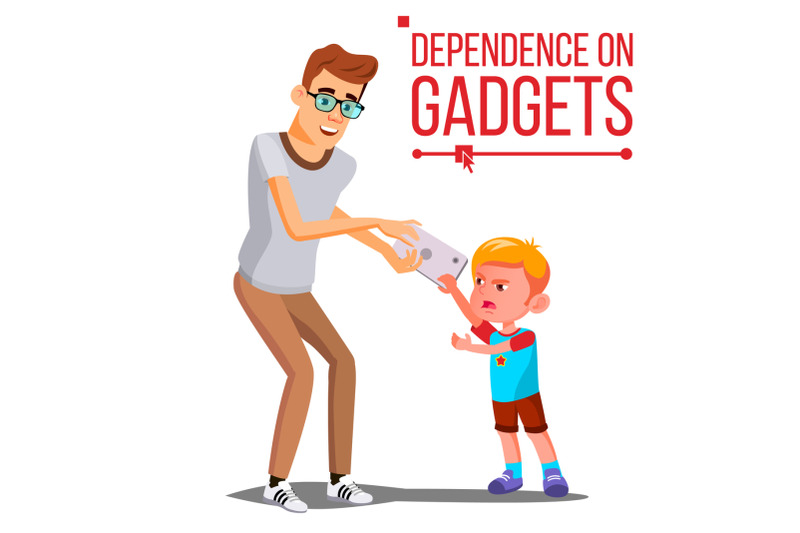 children-s-gadget-dependence-vector-father-takes-smartphone-from-son-internet-addiction-isolated-cartoon-illustration