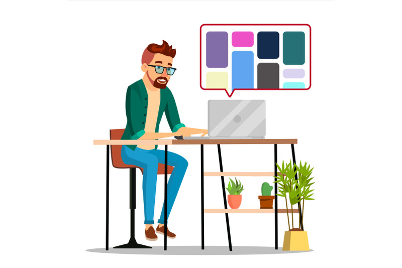 graphic-designer-working-vector-man-searching-for-references-on-popular-creative-web-site-freelance-concept-isolated-illustration