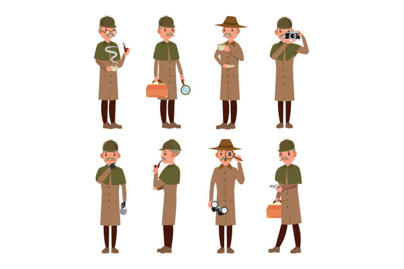 detective-vector-professional-vintage-tec-snoop-shamus-spotter-man-isolated-flat-cartoon-character-illustration