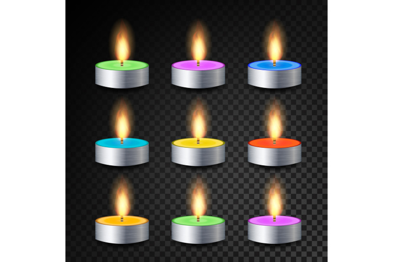 burning-3d-realistic-dinner-candles-vector