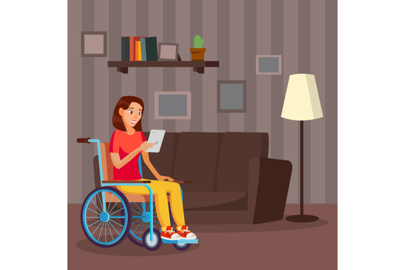 disabled-woman-vector-living-with-disability-smiling-disabled-female-isolated-on-white-cartoon-character-illustration