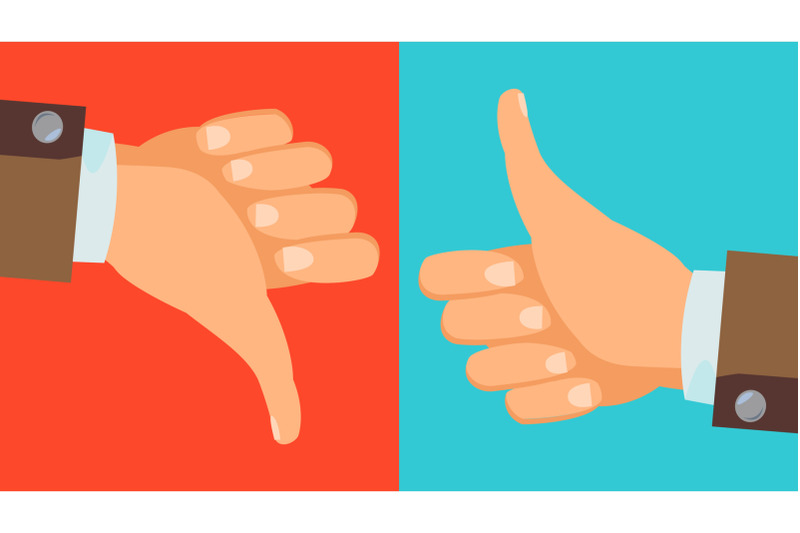 dislike-like-hands-vector-thumbs-up-thumbs-down-icons-social-network-symbol-flat-cartoon-illustration