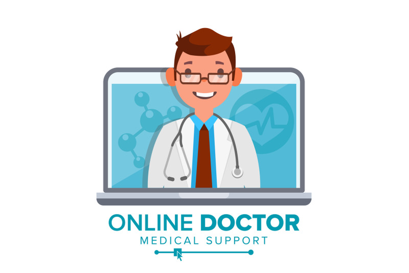 online-doctor-man-vector-medical-consultation-concept-design-male-look-out-laptop-online-medicine-support-isolated-flat-illustration