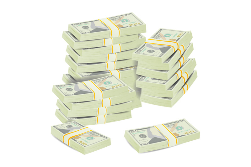 money-stacks-vector-realistic-concept