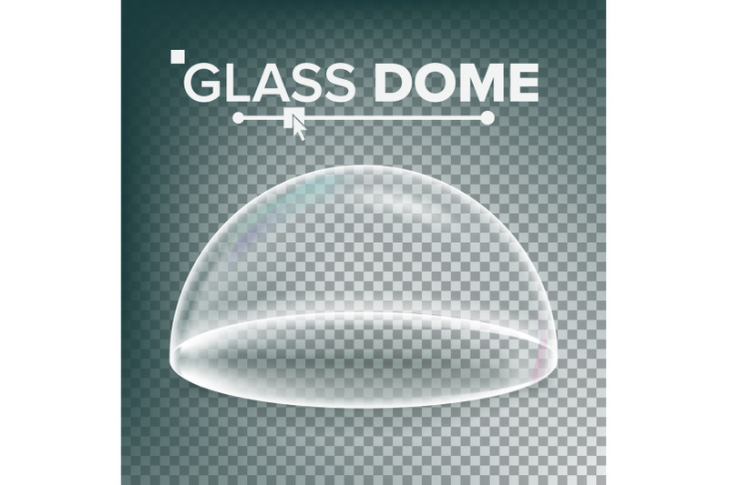dome-vector-advertising-presentation-glass-design-element-template-mockup-realistic-isolated-transparent-illustration
