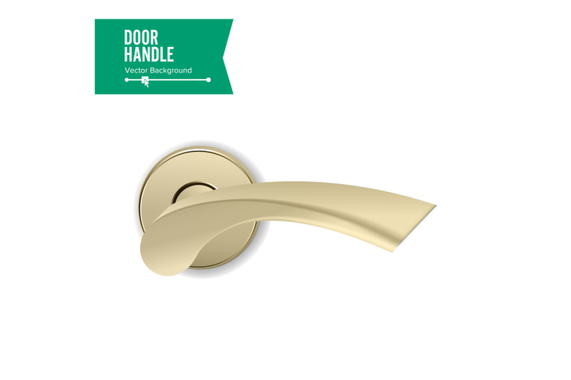 door-handle-vector-realistic-classic-element-isolated-on-white-background-metal-gold-door-handle-lock-stock-illustration