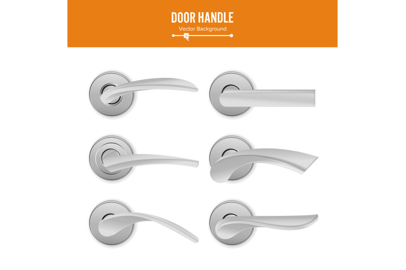 door-handle-vector-set-realistic-classic-element-isolated-on-white-background-metal-silver-door-handle-lock-stock-illustration